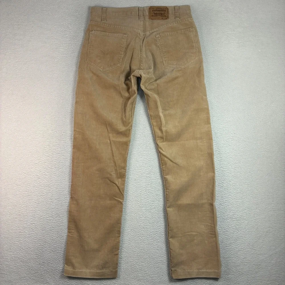 Vintage Levis 505 Corduroy Pants Men 32x34 Brown Straight Preppy 80s Made USA